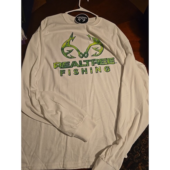 Realtree Other - Realtree Fishing White Long Sleeve Logo T-Shirt Men's Size 2XL NWT